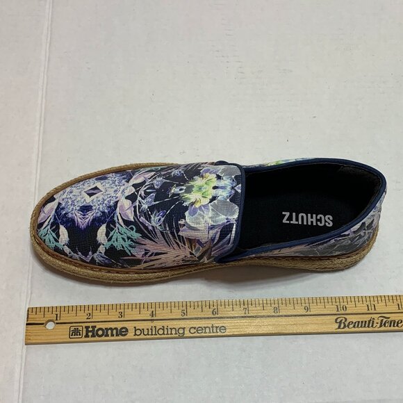 Schutz Slip on Sneakers with Floral Print Women Blue Summer - Picture 10 of 10